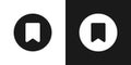 bookmark black and white icon set vector Royalty Free Stock Photo
