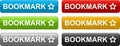 Bookmark buttons colorful on white