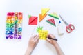 Bookmark for a child book to school. Summer fruit tropics Royalty Free Stock Photo