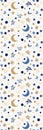 Bookmark Christmas bookmark with watercolor starry sky pattern
