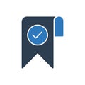 Bookmark Confirm Icon Royalty Free Stock Photo