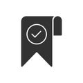 Bookmark Confirm Icon Royalty Free Stock Photo