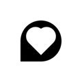Bookmark favorite, love heart icon. Signs and symbols can be used for web, logo, mobile app, UI, UX