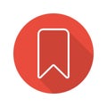 Bookmark flat linear long shadow icon Royalty Free Stock Photo