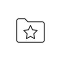 Bookmark folder with star outline icon Royalty Free Stock Photo