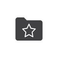 Bookmark folder with star vector icon Royalty Free Stock Photo