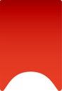Bookmark icon featuring a vibrant red gradient and a distinctive white space at the bottom, creating a simple yet