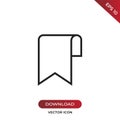 Bookmark icon vector. Simple bookmark sign in modern design style for web site and mobile app. EPS10