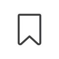 Bookmark line simple icon, outline vector sign
