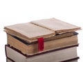 Bookmark in old book Royalty Free Stock Photo