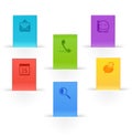 Bookmark paper icons