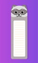 Bookmark with raccoon