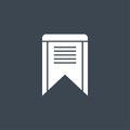 Bookmark related vector glyph icon. Royalty Free Stock Photo