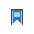 Bookmark related vector glyph icon. Royalty Free Stock Photo