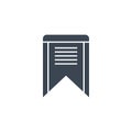 Bookmark related vector glyph icon. Royalty Free Stock Photo