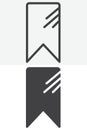 Bookmark ribbon save page line and solid different style vector icon set Royalty Free Stock Photo