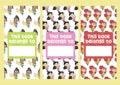 Set of girly bookmarks for kids with kawaii little mermaid edition