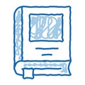 bookmarked book doodle icon hand drawn illustration