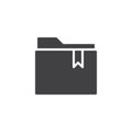 Bookmarked folder icon vector Royalty Free Stock Photo