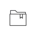 Bookmarked folder line icon Royalty Free Stock Photo