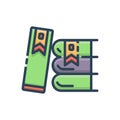 Color illustration icon for Bookmarking, banner and design