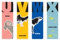 Bookmarks - animal alphabet Royalty Free Stock Photo