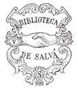 Bookplate, vintage engraving Royalty Free Stock Photo