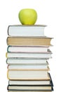 Books and apple