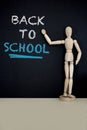 Back to school objects on dark background. Royalty Free Stock Photo