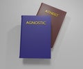 The books of atheist and agnostic Royalty Free Stock Photo