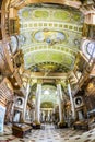 books in the beautiful Austrian National Library in Vienna Royalty Free Stock Photo