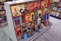 Books in book shelf/showcase