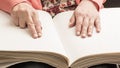 Books Braille. The touch of your fingertips the texture of the p Royalty Free Stock Photo