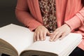 Books Braille. The touch of your fingertips the texture of the p Royalty Free Stock Photo