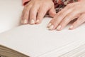 Books Braille. The touch of your fingertips the texture of the p