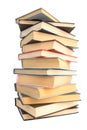The Books built in pile. Royalty Free Stock Photo