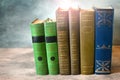 Books close-up. Classic literature. Royalty Free Stock Photo