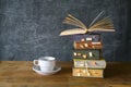 Books, cup of coffee Royalty Free Stock Photo