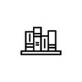 books, cupboard icon. Simple thin line, outline of Book icons for UI and UX, website or mobile application