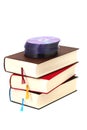 Books with DVDs Royalty Free Stock Photo