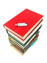 Books and flash memory Royalty Free Stock Photo
