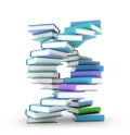 Books forming a DNA spiral Royalty Free Stock Photo