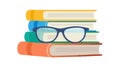 Books Glasses Icon Ã¢â¬\' Learning, Education, Academic Study Symbol, vector design Generative AI Royalty Free Stock Photo