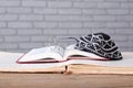 Books, glasses, Jewish kipa Royalty Free Stock Photo