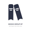 books group of three from side view icon on white background. Simple element illustration from Education concept