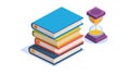 Books and Hourglass, Time for Learning, vector design Generative AI Royalty Free Stock Photo