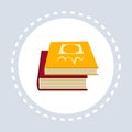 Books icon business learning education concept flat isolated Royalty Free Stock Photo