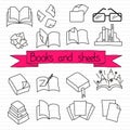 Books icon set Royalty Free Stock Photo