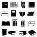 Books icons set Royalty Free Stock Photo