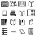 Books  icons set. Book icon. library illustration simbol collection. Education logo or sign. Royalty Free Stock Photo